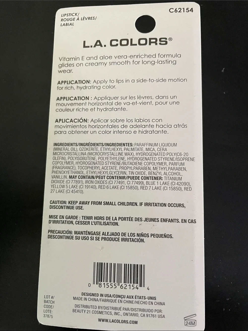 L.A. Colors NWT bohemian nude lipstick
